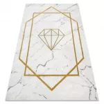 EMERALD tepih 1019 glamour, elegáns gyémánt, márvány krem / arany 180x270 cm