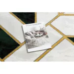 EMERALD tepih 1015 glamour, elegáns márvány, geometriai üveg zelena / arany 160x220 cm