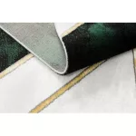 EMERALD tepih 1015 glamour, elegáns márvány, geometriai üveg zelena / arany 160x220 cm