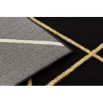 EMERALD tepih 1012 glamour, elegáns geometriai crne / arany 160x220 cm