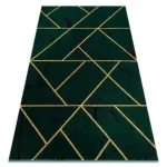 EMERALD tepih 1012 glamour, elegáns geometriai, márvány üveg zelena / arany 160x220 cm