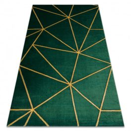   EMERALD tepih 1013 glamour, elegáns geometriai üveg zelena / arany 140x190 cm