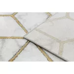 EMERALD tepih 1014 glamour, elegáns kocka krem / arany 140x190 cm