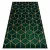 EMERALD tepih 1014 glamour, elegáns kocka üveg zelena / arany 140x190 cm