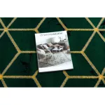 EMERALD tepih 1014 glamour, elegáns kocka üveg zelena / arany 140x190 cm