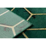 EMERALD tepih 1014 glamour, elegáns kocka üveg zelena / arany 140x190 cm