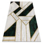 EMERALD tepih 1015 glamour, elegáns márvány, geometriai üveg zelena / arany 140x190 cm