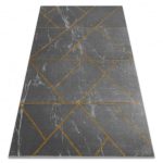 EMERALD tepih 1012 glamour, elegáns geometriai, márvány siva / arany 140x190 cm