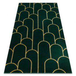   EMERALD tepih 1021 glamour, elegáns art deco, üveg zelena / arany 140x190 cm