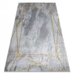EMERALD tepih 1022 glamour, elegáns geometriai, márvány siva / arany 140x190 cm