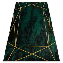   EMERALD tepih 1022 glamour, elegáns geometriai, márvány üveg zelena / arany 140x190 cm