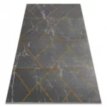 EMERALD tepih 1012 glamour, elegáns geometriai, márvány siva / arany 120x170 cm