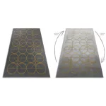 EMERALD tepih 1010 glamour, elegáns körökben siva / arany 120x170 cm