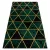 EMERALD tepih 1020 glamour, elegáns márvány, háromszögek üveg zelena / arany 120x170 cm