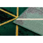 EMERALD tepih 1020 glamour, elegáns márvány, háromszögek üveg zelena / arany 120x170 cm