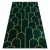EMERALD tepih 1021 glamour, elegáns art deco, üveg zelena / arany 120x170 cm