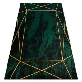   EMERALD tepih 1022 glamour, elegáns geometriai, márvány üveg zelena / arany 120x170 cm