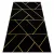 EMERALD tepih 1012 glamour, elegáns geometriai crne / arany 80x150 cm