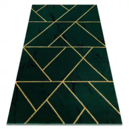   EMERALD tepih 1012 glamour, elegáns geometriai, márvány üveg zelena / arany 80x150 cm