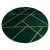  EMERALD tepih 1012 krug - glamur, elegantan mramor, geometrijsko staklo zeleno/zlatni krug 200 cm