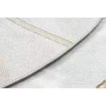  EMERALD tepih 1015 krug - glamur, elegantan mramor, geometrijski crni / zlatni krug 160 cm
