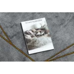 EMERALD tepih 1022 krug - glamur, elegantan mramor, geometrijski sivi / zlatni krug 160 cm