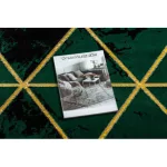  EMERALD tepih 1020 krug - glamur, elegantan mramor, trokuti staklo zeleni / zlatni krug 160 cm