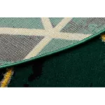  EMERALD tepih 1020 krug - glamur, elegantan mramor, trokuti staklo zeleni / zlatni krug 160 cm