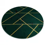  EMERALD tepih 1012 krug - glamur, elegantan mramor, geometrijsko staklo zeleno/zlatni krug 160 cm