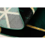  EMERALD tepih 1020 krug - glamur, elegantan mramor, trokuti staklo zeleni / zlatni krug 200 cm