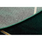  Ekskluzivni EMERALD tepih 1022 krug - glamur, elegantan mramor, geometrijsko staklo zeleno / zlatni kotač 160 cm