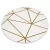  EMERALD tepih 1013 krug - glamur, elegantna geometrijska krema / zlatni krug 120 cm
