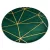 EMERALD tepih 1013 krug - glamur, elegantno geometrijsko staklo zeleno/zlatni krug 120 cm