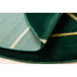 EMERALD tepih 1013 krug - glamur, elegantno geometrijsko staklo zeleno/zlatni krug 120 cm