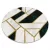  EMERALD tepih 1015 krug - glamur, elegantan mramor, geometrijsko staklo zeleno/zlatni krug 120 cm