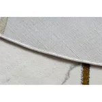  EMERALD tepih 1012 krug - glamur, elegantan mramor, geometrijski krem / zlatni krug 120 cm