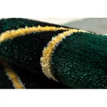  Ekskluzivni EMERALD tepih 1022 krug - glamur, elegantan mramor, geometrijsko staklo zeleno / zlatni kotač 120 cm