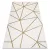 EMERALD tepih 1013 glamour, elegáns geometriai krem / arany 80x150 cm