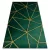 EMERALD tepih 1013 glamour, elegáns geometriai üveg zelena / arany 80x150 cm