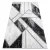  EMERALD tepih 81953 glamur, elegantan mramor, geometrijski crno / srebrno 240x330 cm