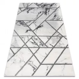   EMERALD tepih 0085 glamour, elegáns márvány, geometriai bijela / siva  120x170 cm
