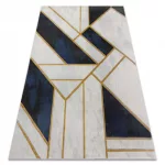 Kizárólagos EMERALD tepih 1015 glamour, elegáns márvány, geometriai tamnoplava / arany 120x170 cm