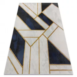   Kizárólagos EMERALD tepih 1015 glamour, elegáns márvány, geometriai tamnoplava / arany 120x170 cm