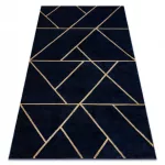 Kizárólagos EMERALD tepih 1012 glamour, elegáns geometriai tamnoplava / arany 200x290 cm