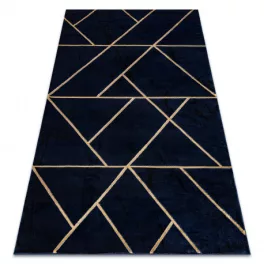   Kizárólagos EMERALD tepih 1012 glamour, elegáns geometriai tamnoplava / arany 180x270 cm