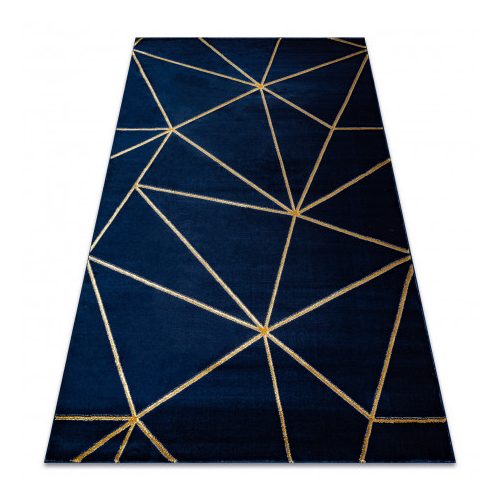 Kizárólagos EMERALD tepih 1013 glamour, elegáns geometriai tamnoplava / arany 160x220 cm