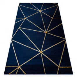   Kizárólagos EMERALD tepih 1013 glamour, elegáns geometriai tamnoplava / arany 140x190 cm