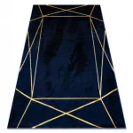 Kizárólagos EMERALD tepih 1022 glamour, elegáns geometriai tamnoplava / arany 140x190 cm