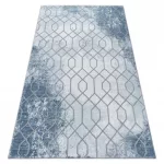 Akril valencia tepih 3951 HEKSAGON plava / siva 80x150 cm