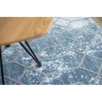 Akril valencia tepih 3951 HEKSAGON plava / siva 80x150 cm